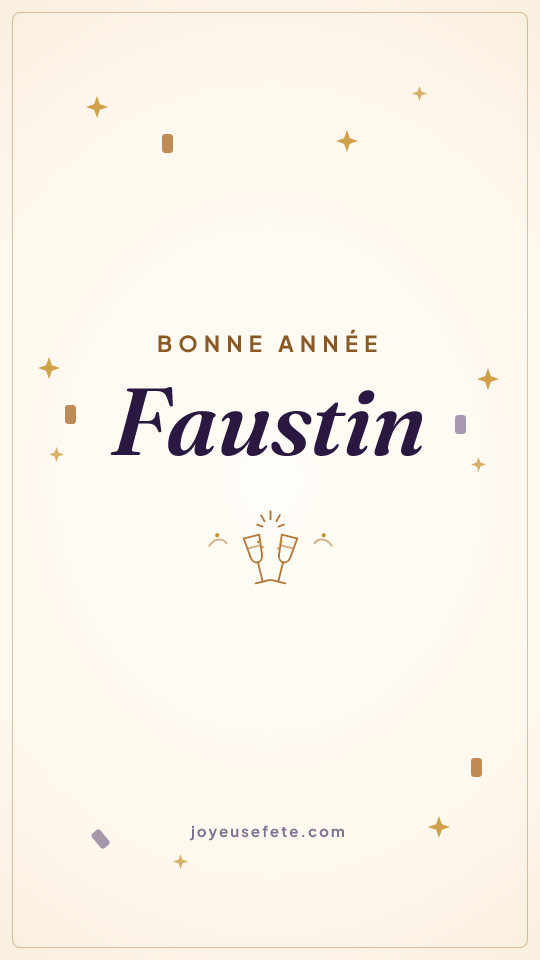 Image « Bonne année Faustin » au format story