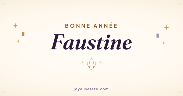 Image « Bonne année Faustine » au format large