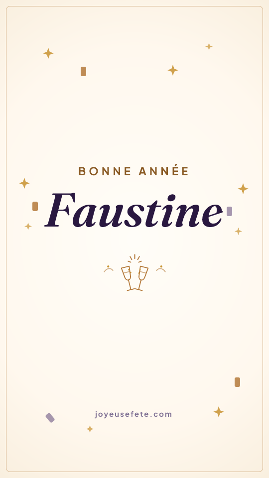 Image « Bonne année Faustine » au format story