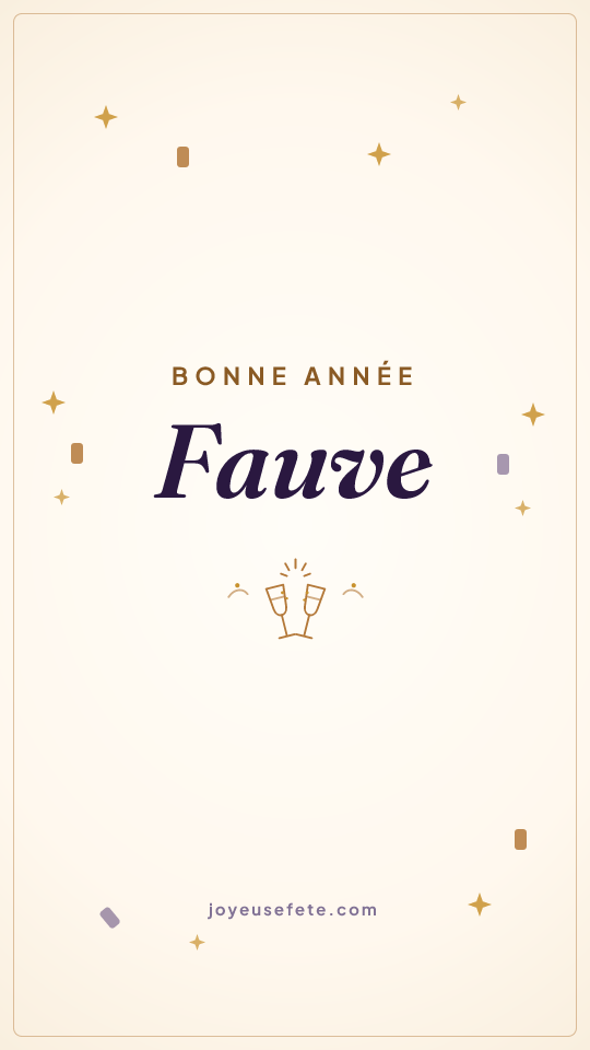 Image « Bonne année Fauve » au format story