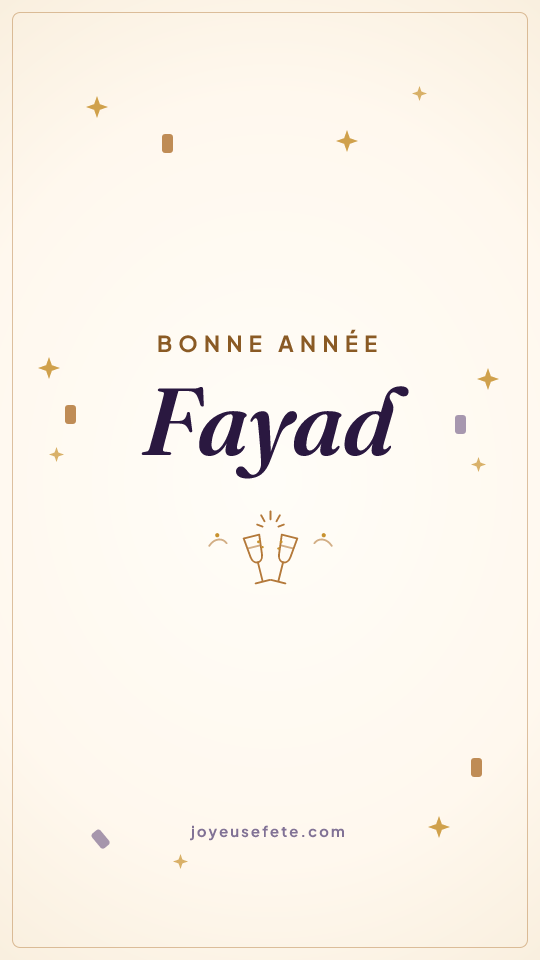 Image « Bonne année Fayad » au format story