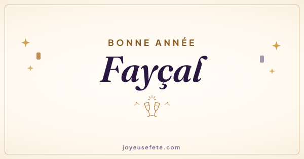 Image « Bonne année Fayçal » au format large
