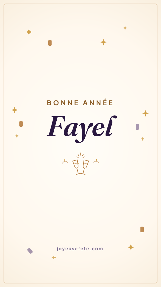 Image « Bonne année Fayel » au format story