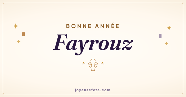 Image « Bonne année Fayrouz » au format large