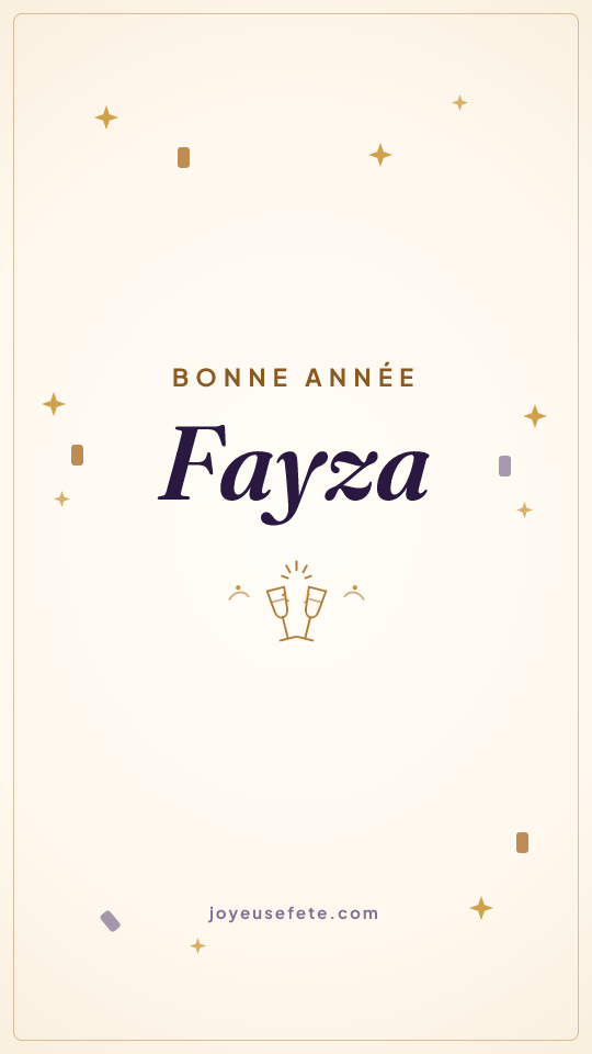 Image « Bonne année Fayza » au format story