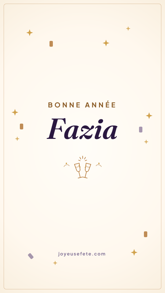 Image « Bonne année Fazia » au format story