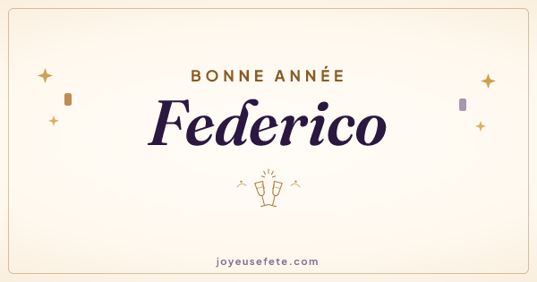 Image « Bonne année Federico » au format large