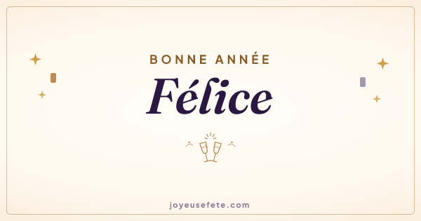 Image « Bonne année Félice » au format large