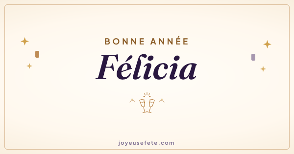 Image « Bonne année Félicia » au format large