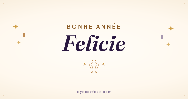 Image « Bonne année Felicie » au format large