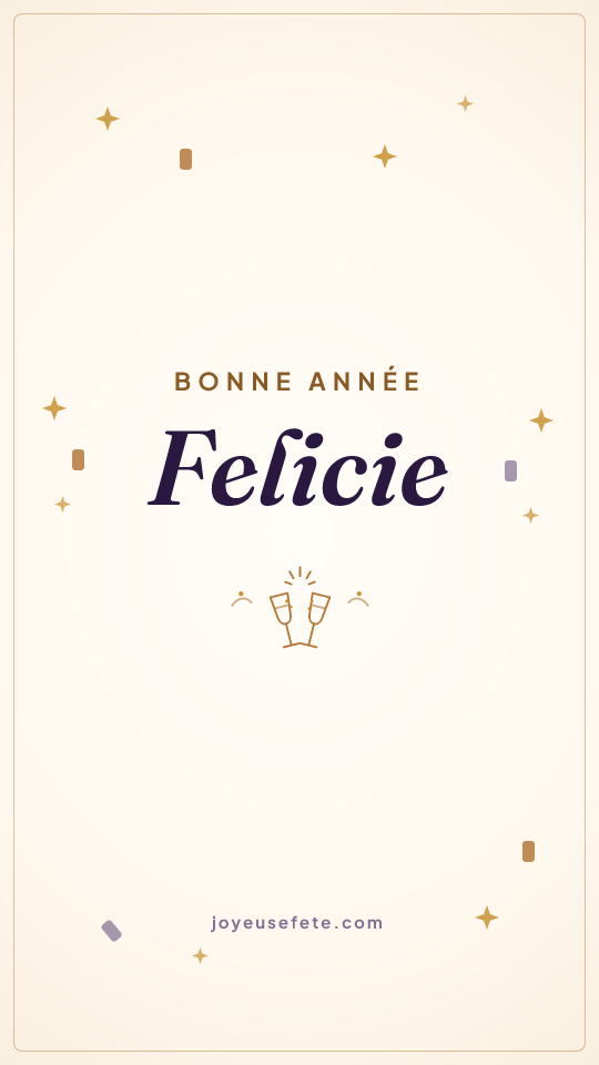Image « Bonne année Felicie » au format story