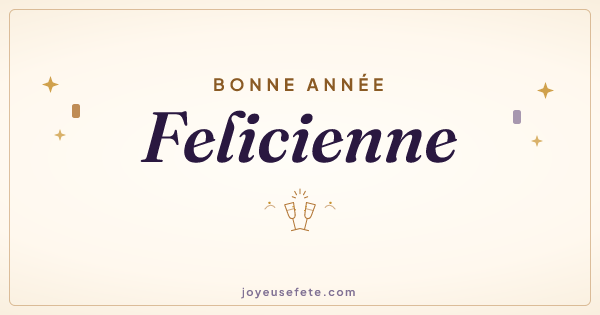 Image « Bonne année Felicienne » au format large