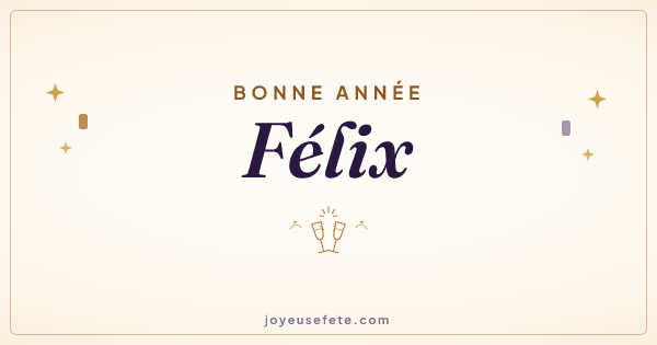 Image « Bonne année Félix » au format large