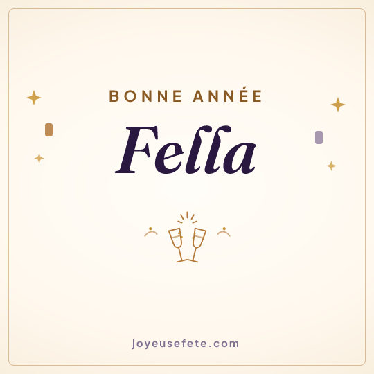 Image carrée « Bonne année Fella » pour WhatsApp