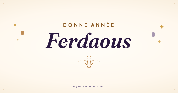 Image « Bonne année Ferdaous » au format large