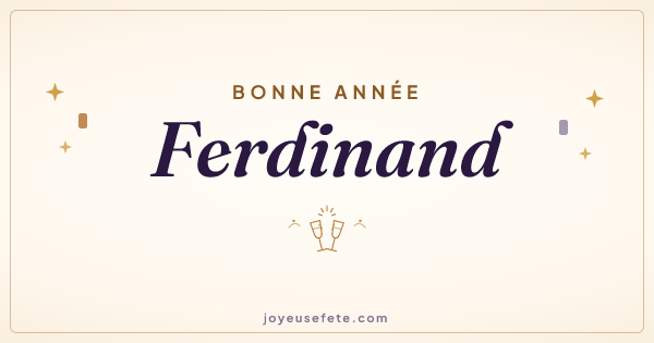 Image « Bonne année Ferdinand » au format large