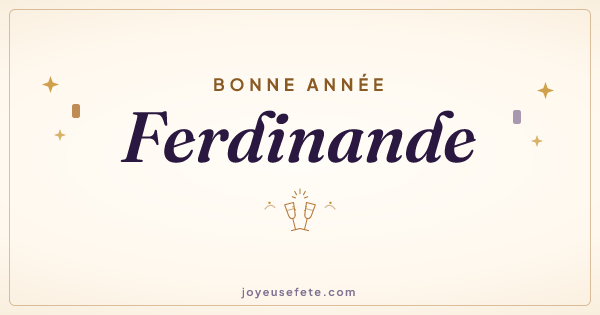 Image « Bonne année Ferdinande » au format large