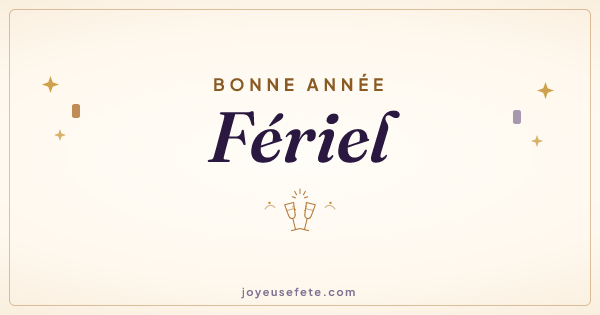 Image « Bonne année Fériel » au format large