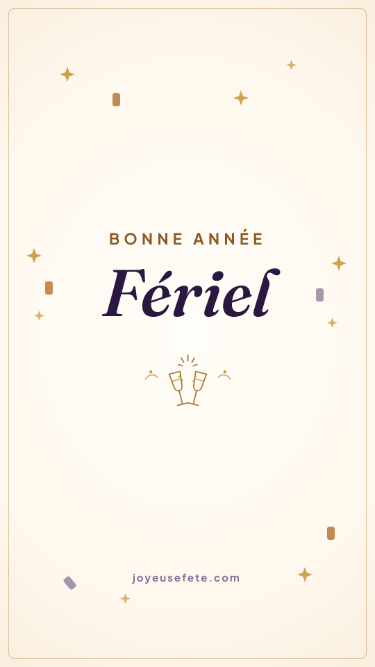 Image « Bonne année Fériel » au format story