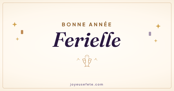 Image « Bonne année Ferielle » au format large