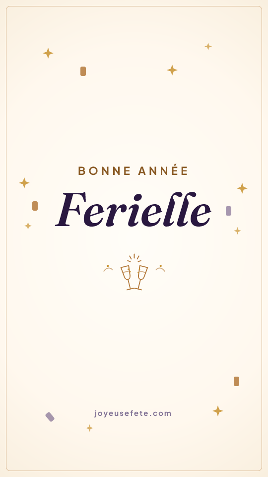 Image « Bonne année Ferielle » au format story