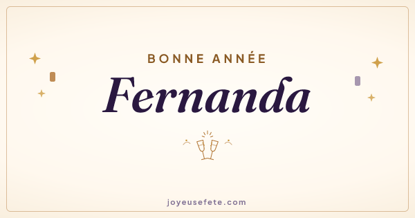 Image « Bonne année Fernanda » au format large