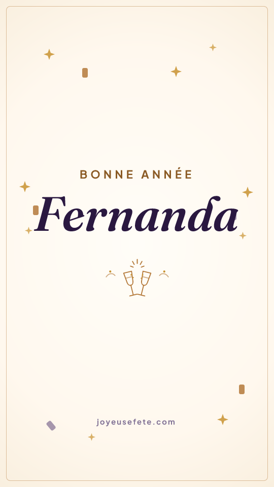 Image « Bonne année Fernanda » au format story