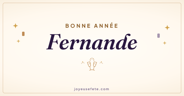 Image « Bonne année Fernande » au format large