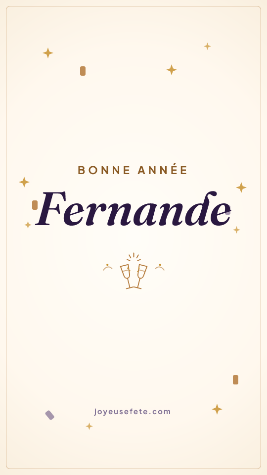 Image « Bonne année Fernande » au format story