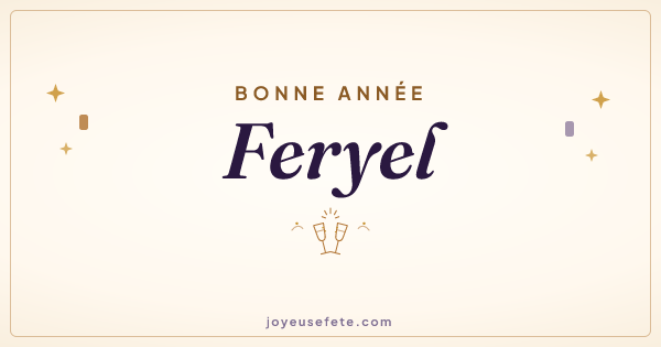 Image « Bonne année Feryel » au format large