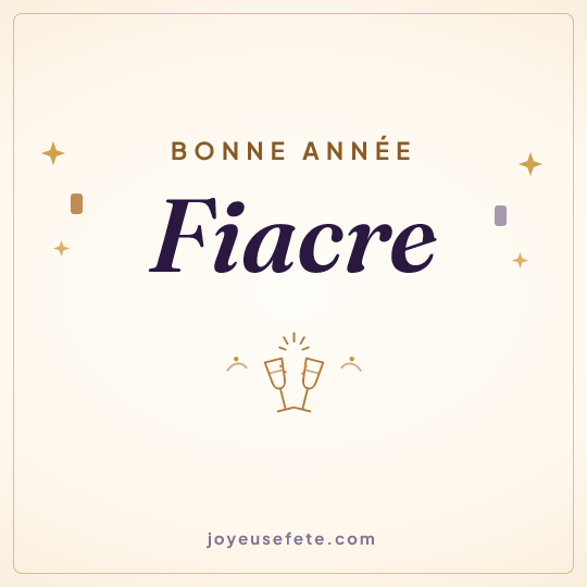 Image carrée « Bonne année Fiacre » pour WhatsApp