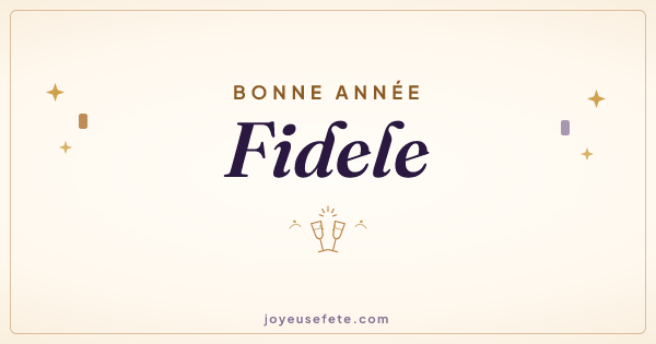 Image « Bonne année Fidele » au format large