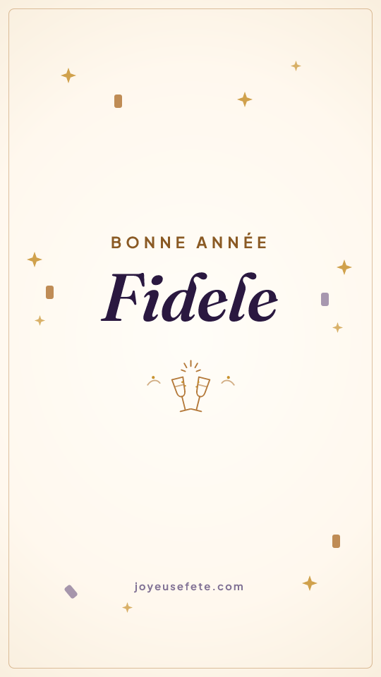 Image « Bonne année Fidele » au format story