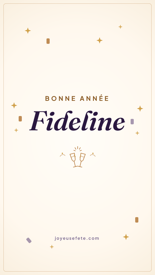 Image « Bonne année Fideline » au format story