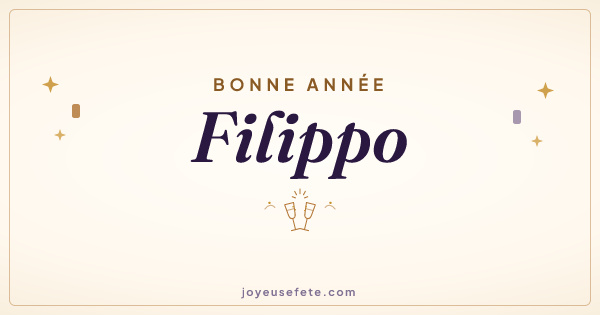 Image « Bonne année Filippo » au format large