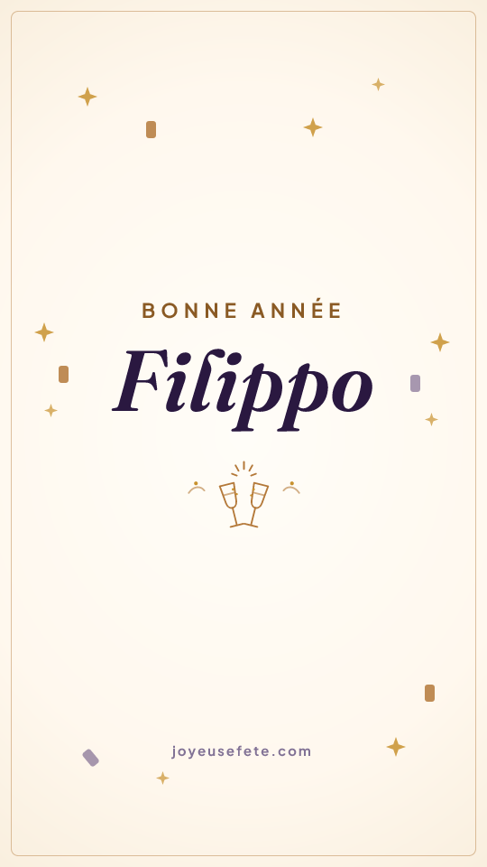 Image « Bonne année Filippo » au format story