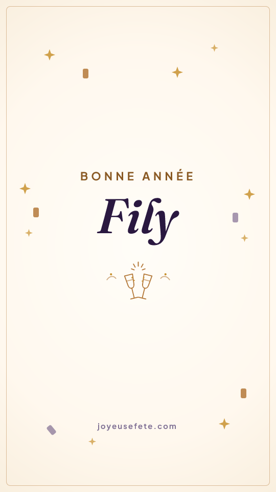 Image « Bonne année Fily » au format story