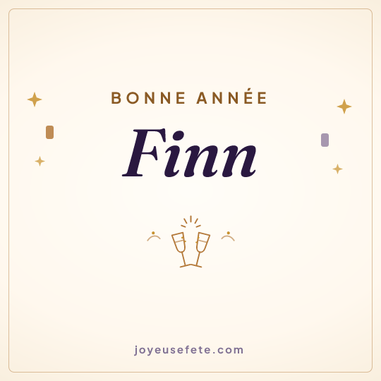 Image carrée « Bonne année Finn » pour WhatsApp