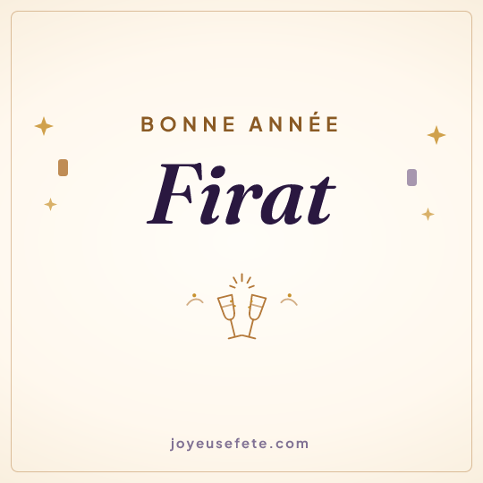 Image carrée « Bonne année Firat » pour WhatsApp