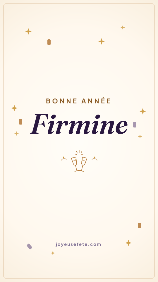 Image « Bonne année Firmine » au format story