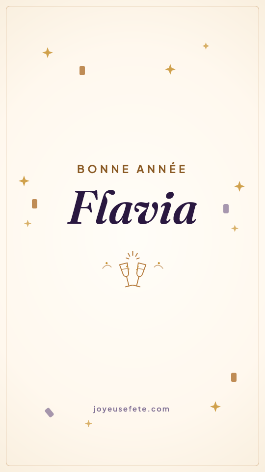 Image « Bonne année Flavia » au format story