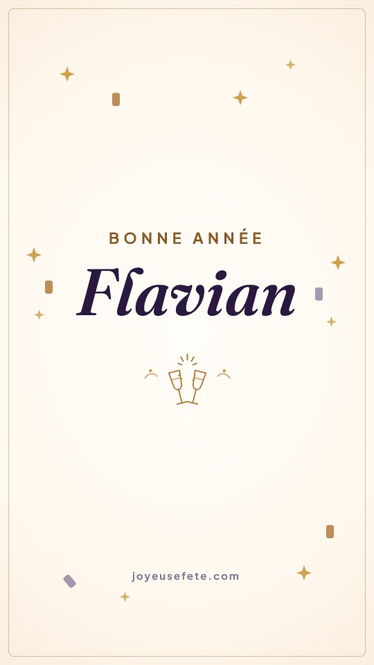 Image « Bonne année Flavian » au format story