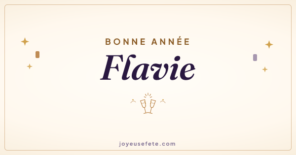 Image « Bonne année Flavie » au format large