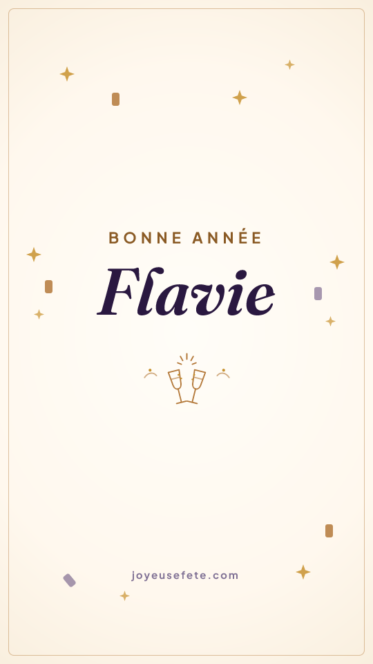Image « Bonne année Flavie » au format story
