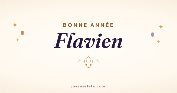 Image « Bonne année Flavien » au format large