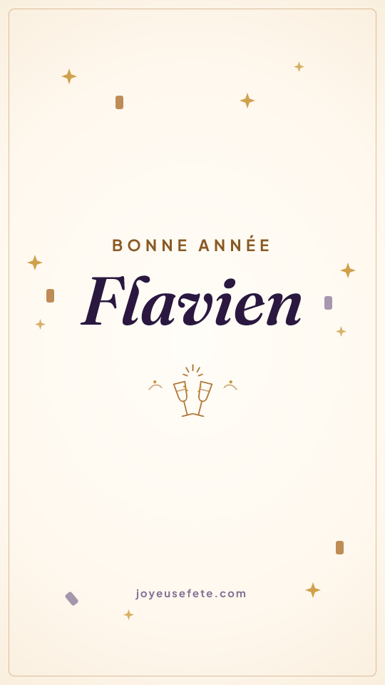 Image « Bonne année Flavien » au format story