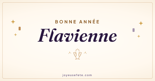 Image « Bonne année Flavienne » au format large