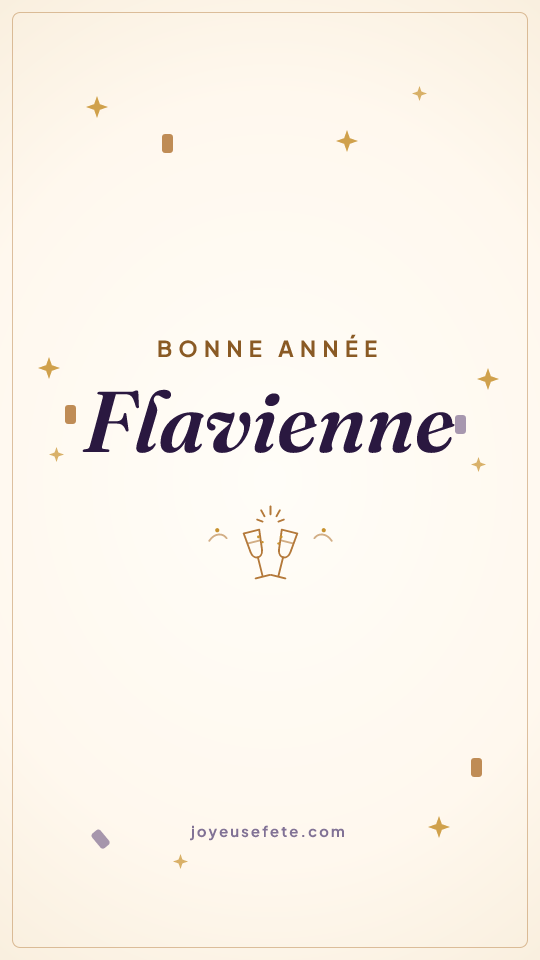 Image « Bonne année Flavienne » au format story
