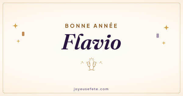 Image « Bonne année Flavio » au format large