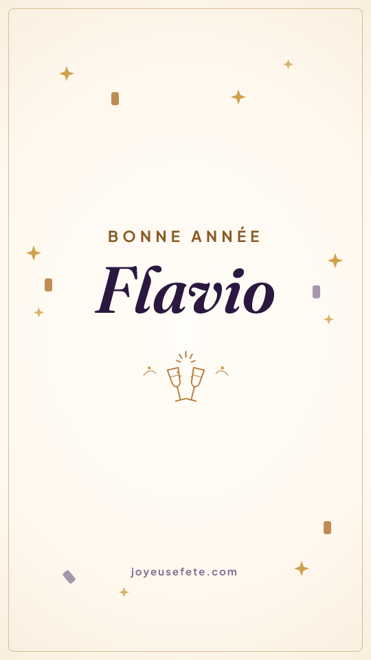 Image « Bonne année Flavio » au format story